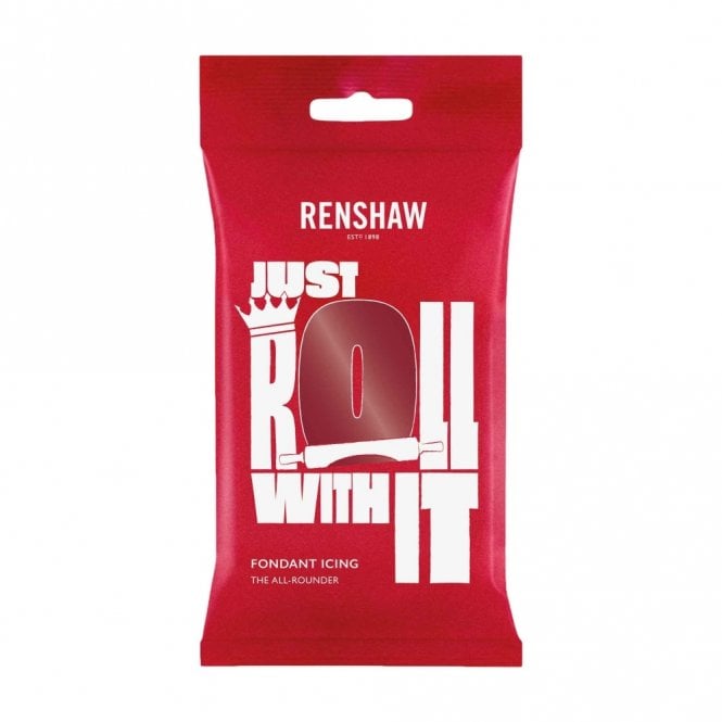 Renshaw 250g Ruby Red Ready To Roll Sugarpaste Fondant Icing Best Before: 28/06/2025