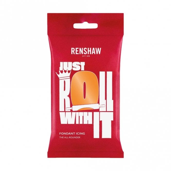 Renshaw 250g Tiger Orange Ready To Roll Sugarpaste Fondant Icing