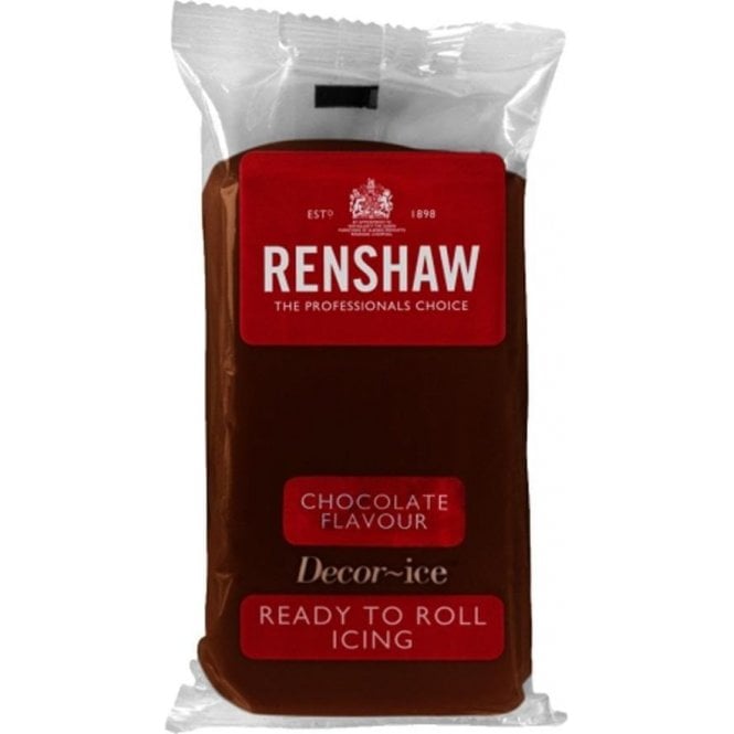 Renshaw Brown Chocolate Flavour Ready To Roll Sugarpaste Fondant Icing