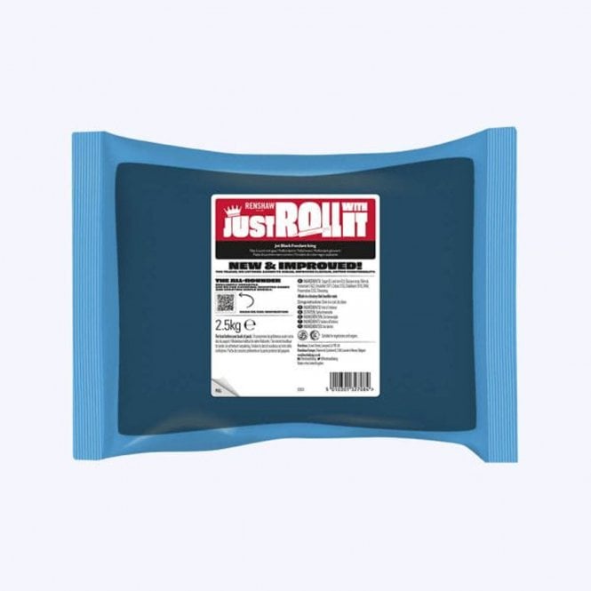Renshaw Jet Black Ready To Roll Sugarpaste Fondant Icing - 2.5kg