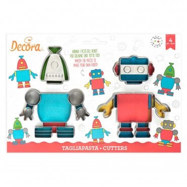 Robot Plastic Cookie Cutter Set