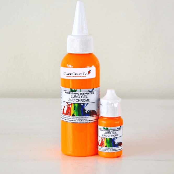 Rolkem ARC CHROME ORANGE - Neon/Lumo/Luminosity/Glow in the Dark/Fluorescent Paint Gel - Best Before: 27/06/2028