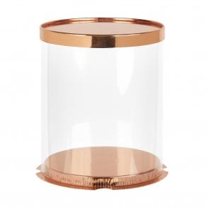 ROSE GOLD - Deluxe PVC Transparent Crystal Cake Box
