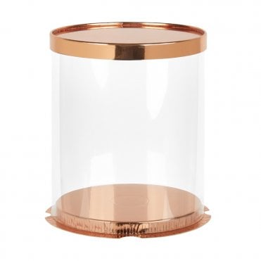 ROSE GOLD - Deluxe PVC Transparent Crystal Cake Box
