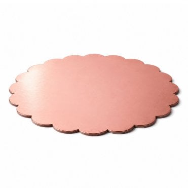 Rose Gold - Scalloped Compressed Cake Boards - 3mm