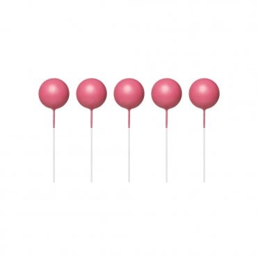 Rose Red Ball Cake Decorating Topper - Pack Of 5