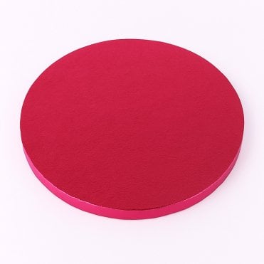 Round Cerise Foiled Cake Drum/Board - 12mm Thick