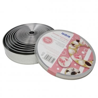 Round Stainless Steel cutters - Set Of 19