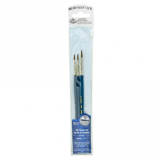 Royal Brush 3 Pieces Bristle/Camel Set - Rounds