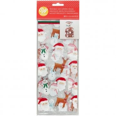 Santa, Snowman & Reindeer Treat Bags x 20