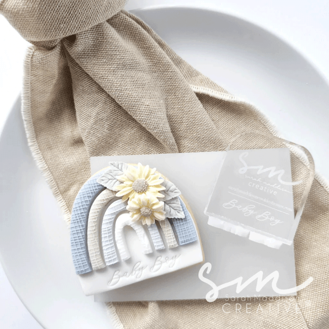 Sarah Maddison Baby Boy Script Impression Letter Press