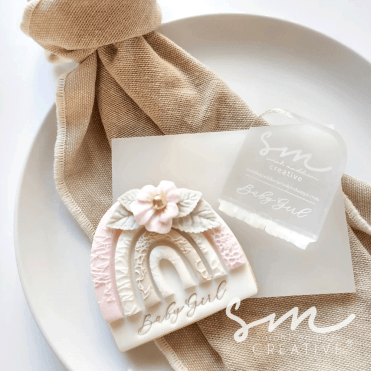 Baby Girl Script Impression Letter Press