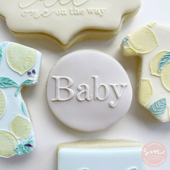Sarah Maddison Baby Serif - Cookie Stamp