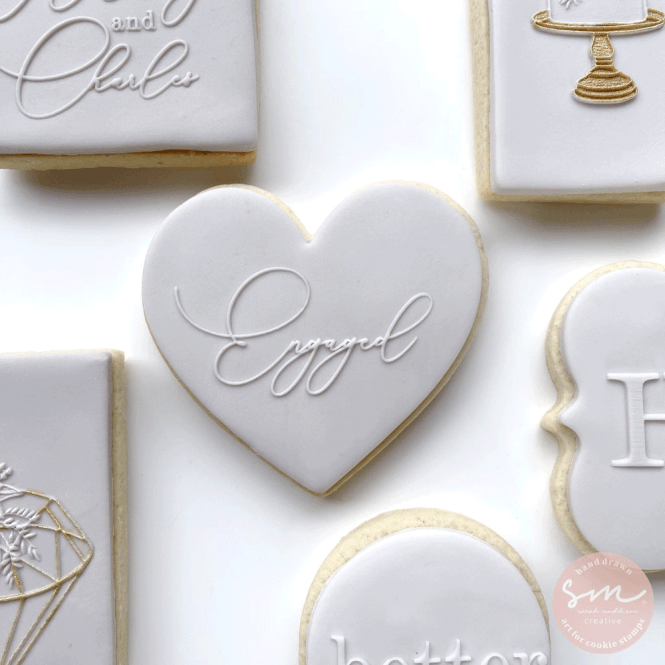 Sarah Maddison Engaged - Cookie Stamp