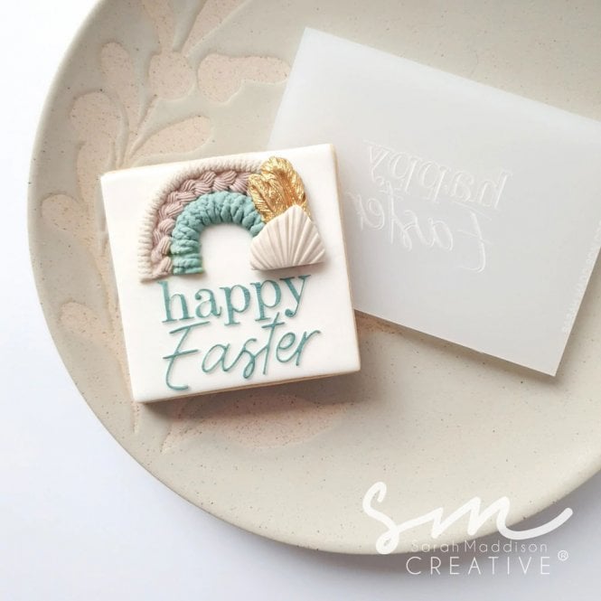 Sarah Maddison Happy Easter Mixed Font - Cookie Stamp