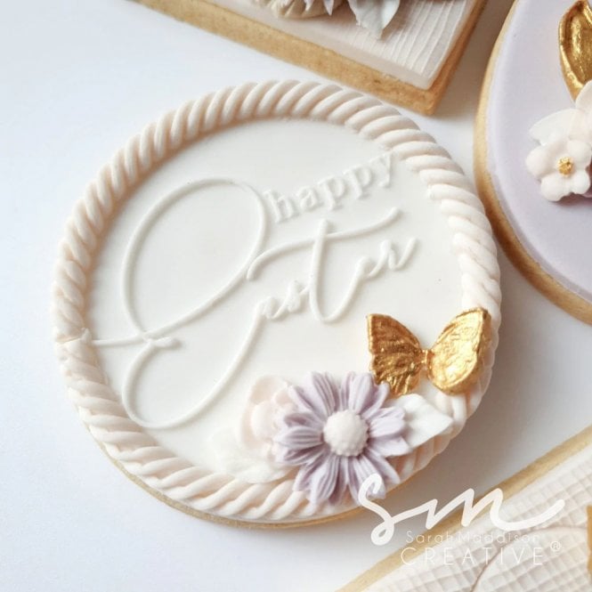 Sarah Maddison Happy Easter Signature Font - Cookie Stamp