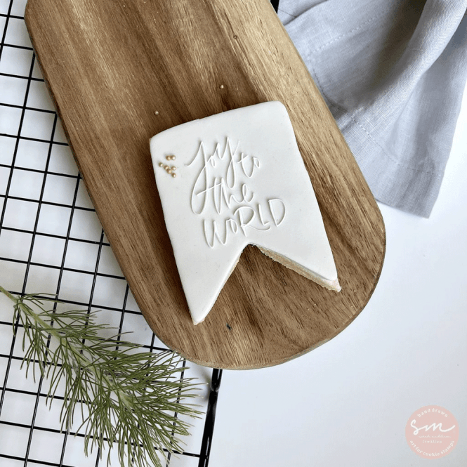 Sarah Maddison Joy To The World - Cookie Stamp