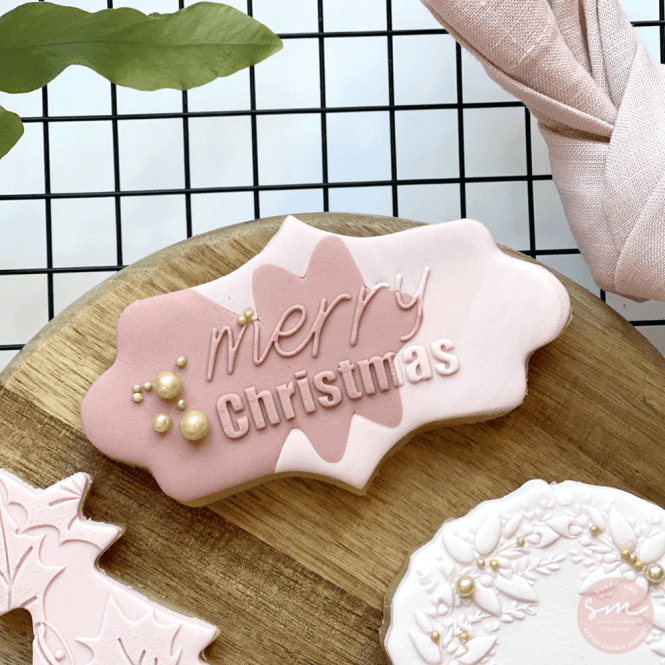 Sarah Maddison Merry Christmas - Cookie Stamp