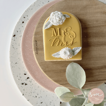 Mr and Mrs - Cookie Stamp