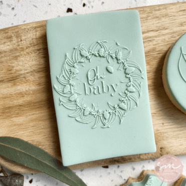 Native Oh Baby Wreath - Cookie Stamp