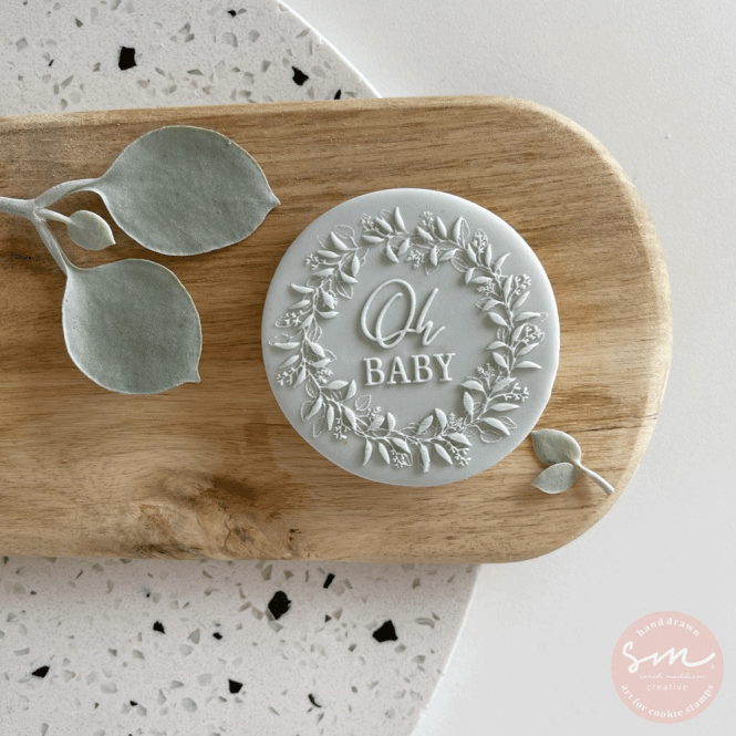 Sarah Maddison Oh Baby Wreath - Cookie Stamp