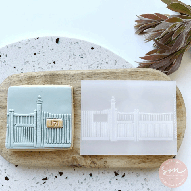 Sarah Maddison Picket fence - Cookie Stamp