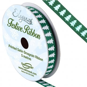Satin Grosgrain - Christmas Tree 10mm x 5m