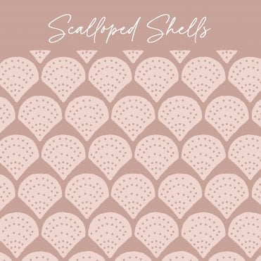 Scalloped Shells Embossing Parchment Sheets - Pack of 6