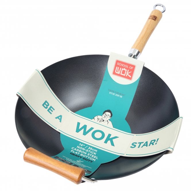 School of Wok - Heavy Duty Carbon Steel Wok - 14