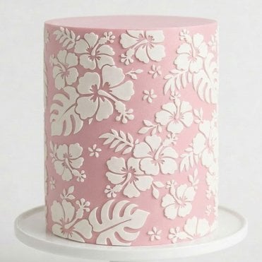 Seamless Cake Stencil - HIBISCUS