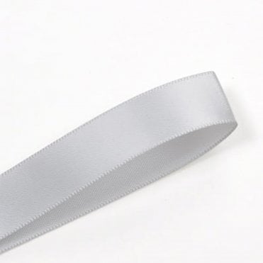 Shell Grey Double-Faced Satin Ribbon - 10mm