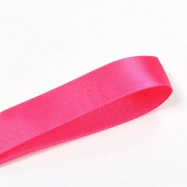 Shocking Pink Double-Faced Satin Ribbon - 25mm
