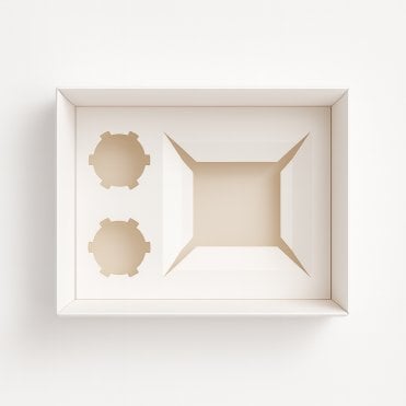 Signature White Bento Cake Box with Insert and Clear Lid - Holds 1 Cake & 2 Cupcakes