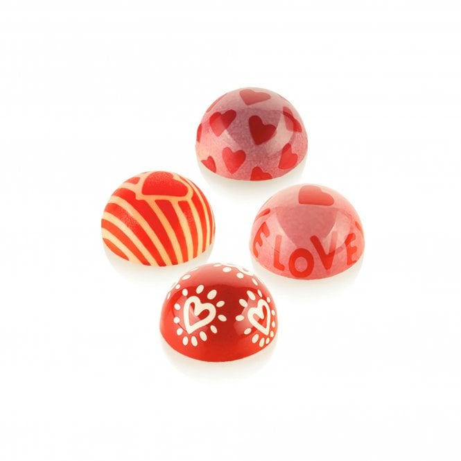 Silikomart Choco Stamp C - 4-Piece Silicone Stamp Set with Handles, ø31 x h 17 mm
