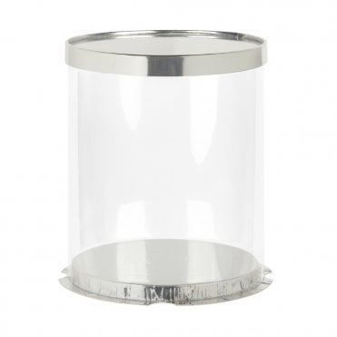 SILVER - Deluxe PVC Transparent Crystal Cake Box