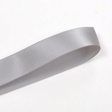 Silver Double-Faced Satin Ribbon - 10mm