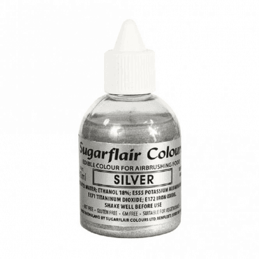 Silver - Edible Airbrush Liquid Colouring 60ml