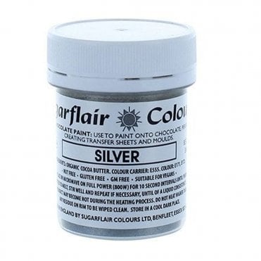 Silver - Edible Chocolate Colour Paint 35g