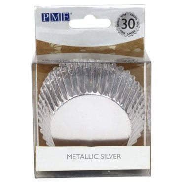 Silver Foil Lined Baking Cases - Pack of 30