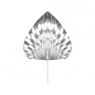 Silver - Metallic Paper Spear Palm Fan Cake Topper