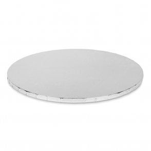 SILVER Mirror Round Premium Masonite (MDF) Cake Board Drum 10mm