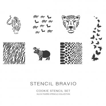 Cookie Stencil - Bravio - Set of 7