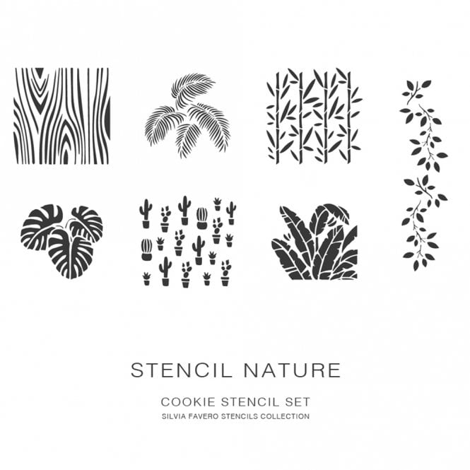 Silvia Favero Cookie Stencil - Nature - Set of 7
