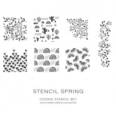 Cookie Stencil - Spring - Set of 7