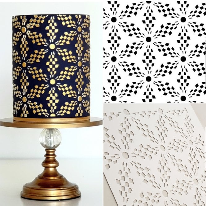 Silvia Favero REGENCY - Double-Barrel Cake Stencil