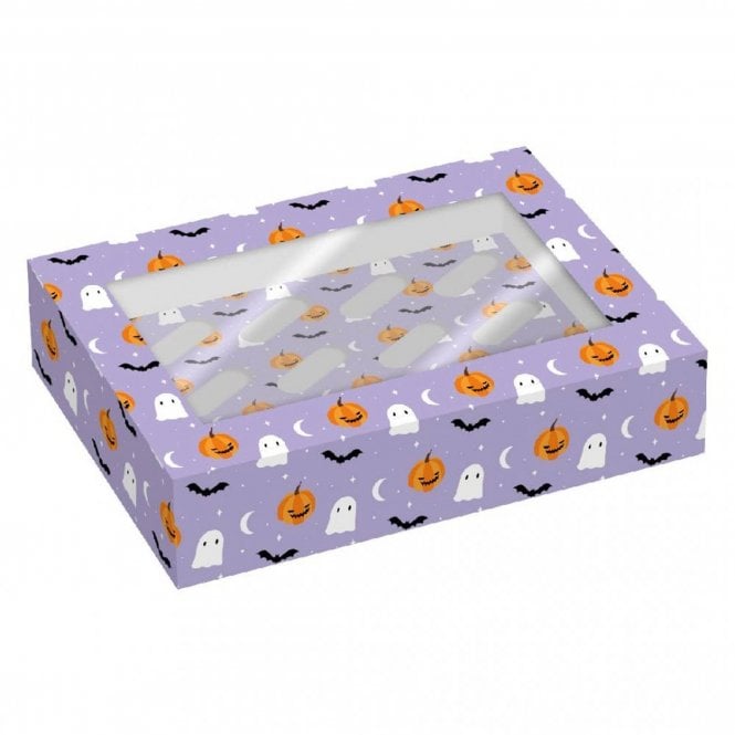 Simply Making Fright Night Halloween Cupcake Box - Holds 12 - Pack of 2