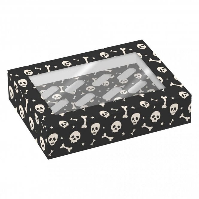 Simply Making Halloween Skeleton Cupcake Box Holds 12 - Pack of 2