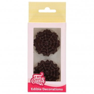 Spider Webs Chocolate Decorations - Pack of 6