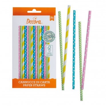 Springs Paper Bio Straws - Pack of 80 Pieces
