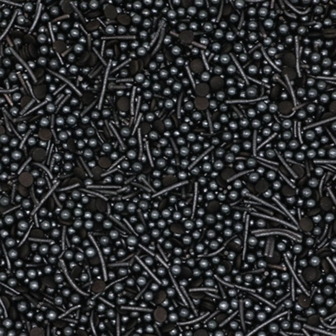 Black Confetti Carnival Sprinkles - 80g